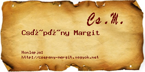 Csépány Margit névjegykártya