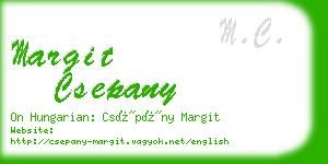 margit csepany business card